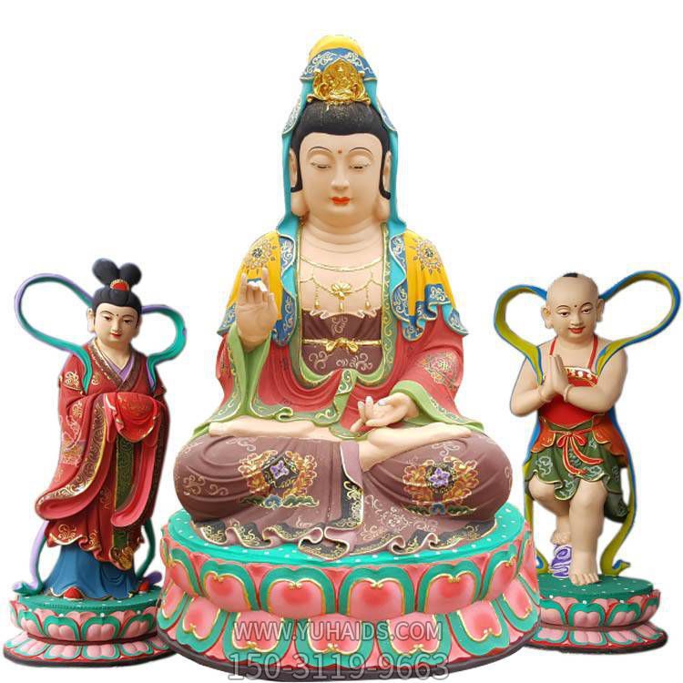 玻璃鋼寺廟大型景觀(guān)觀(guān)世音雕塑