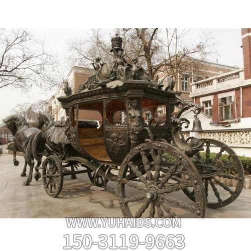 戶(hù)外公園大型銅雕馬車(chē)雕塑