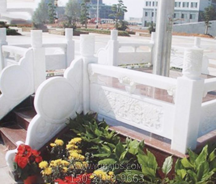 工廠(chǎng)校園景觀(guān)漢白玉升旗臺石雕雕塑