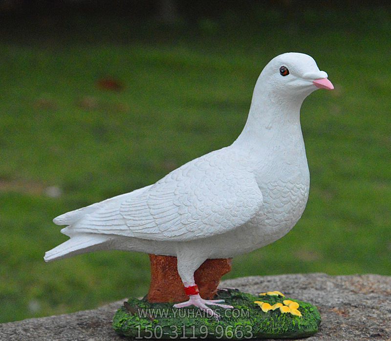 公園戶(hù)外創(chuàng )意仿真動(dòng)物裝飾品擺件鴿子雕塑