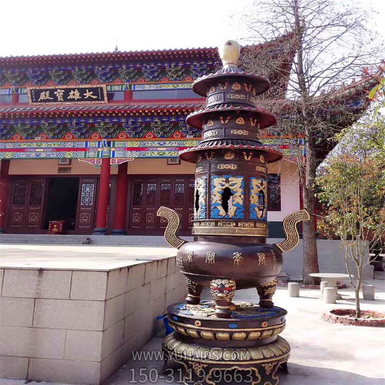 故宮古代不銹鋼噴漆創(chuàng  )意香爐雕塑