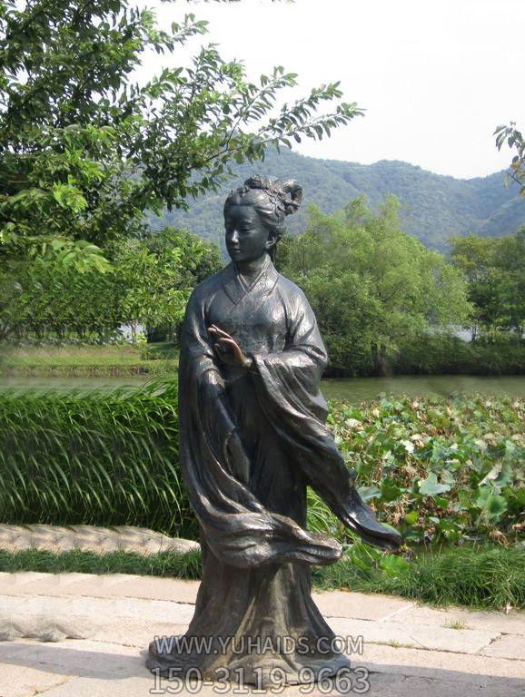 觀(guān)光景區春秋時(shí)期著(zhù)名美女西施銅<a href=
