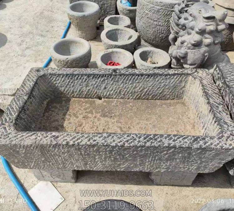 大理石石雕戶(hù)外庭院家用老石槽雕塑