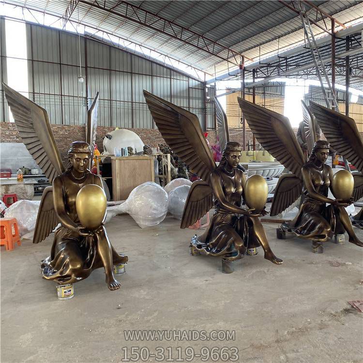 銅雕戶(hù)外園林景觀(guān)西方花仙子雕塑