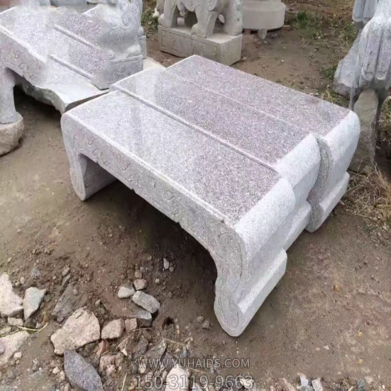 公園大理石簡(jiǎn)約仿古長(cháng)凳擺件雕塑