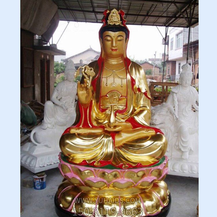 寺廟宗教大型玻璃鋼滴水觀(guān)音雕塑