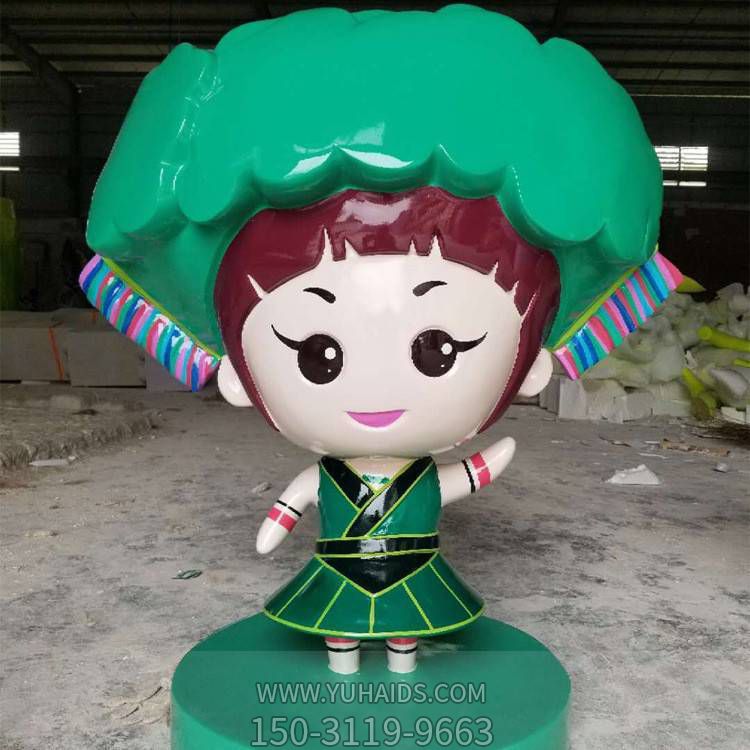 玻璃鋼卡通少數民族少女游樂(lè )園裝飾公仔擺件雕塑