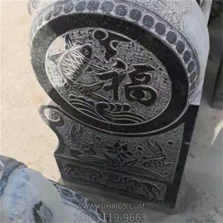 景區庭院門(mén)口裝飾大理石抱鼓石 門(mén)鼓雕塑