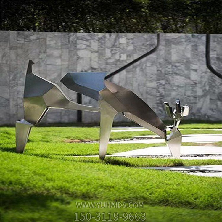 廣場(chǎng)不銹鋼幾何抽象戶(hù)外大型創(chuàng  )意園林景觀(guān)雕塑