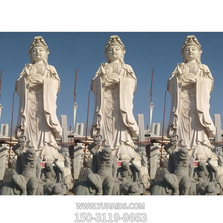 戶(hù)外宗教寺廟大理石石雕滴水觀(guān)音雕塑