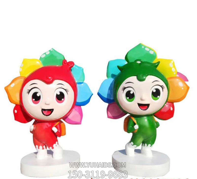 游樂(lè )場(chǎng)玻璃鋼卡通花朵雕塑