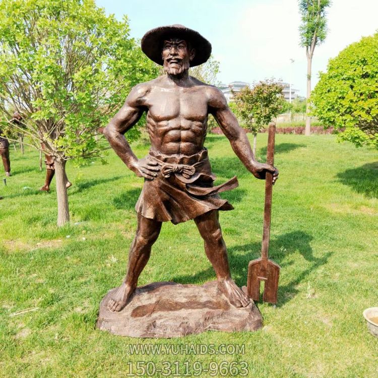 景區公園擺放玻璃鋼仿銅神話(huà)人物雕像雕塑
