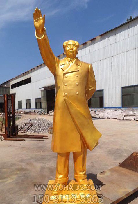 景區純金打造世界偉大領(lǐng)袖毛主席毛澤東雕塑