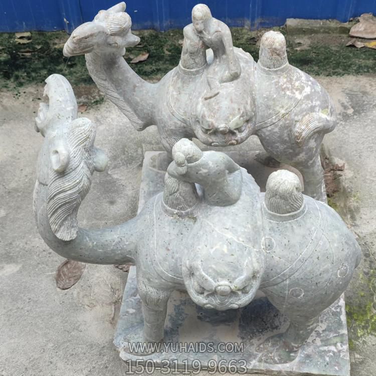 大理石石雕戶(hù)外園林做舊動(dòng)物駱駝雕塑
