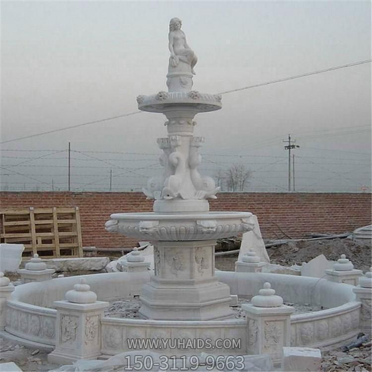 大型噴泉雕塑 石雕流水擺件 別墅噴泉景觀(guān)裝飾 品