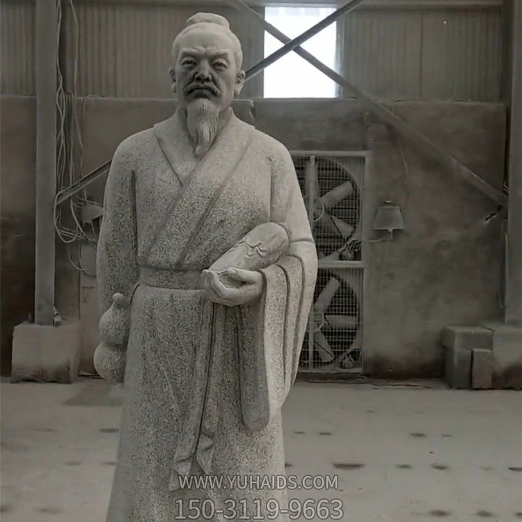 砂石花崗巖石雕戶(hù)外庭院古代名人雕像雕塑