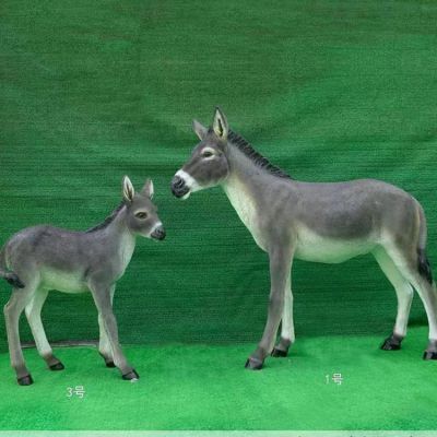 農場(chǎng)擺放玻璃鋼仿真毛驢動(dòng)物小品