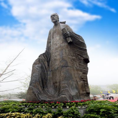 大型景區景點(diǎn)歷史名人浮雕杜甫青石雕塑像