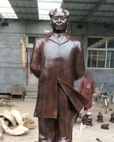 毛澤東雕塑-戶(hù)外銅雕中國偉人毛澤東雕塑