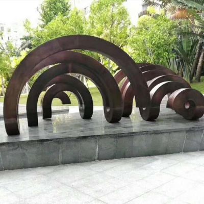 不銹鋼抽象圓環(huán)藝術(shù)造型雕塑公園小區景觀(guān)小品