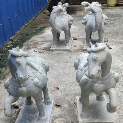 公園大理石砂石石雕動(dòng)物景觀(guān)馬