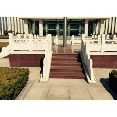 學(xué)校廣場(chǎng)升旗臺漢白玉圍欄欄桿雕塑
