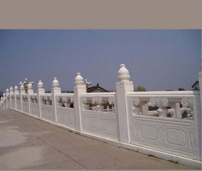 漢白玉戶(hù)外景區石拱橋扶手欄桿