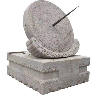 戶(hù)外景觀(guān)大理石石雕計時(shí)器日晷雕塑