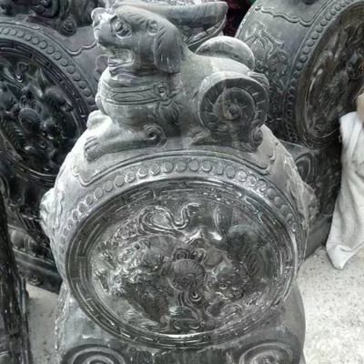 仿古做舊做舊庭院門(mén)口獅子鎮宅抱鼓石擺件