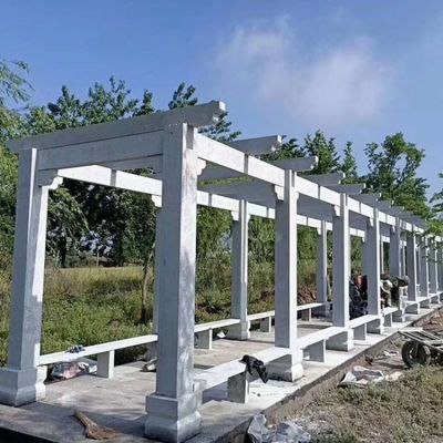 大理石石雕園林景觀(guān)戶(hù)外石雕長(cháng)廊雕塑