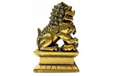 室內商場(chǎng)創(chuàng  )意不銹鋼噴金鎏金獅子雕塑
