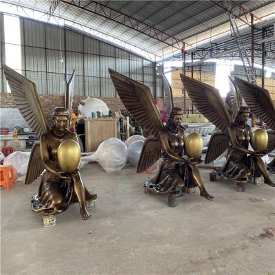銅雕戶(hù)外園林景觀(guān)西方花仙子雕塑