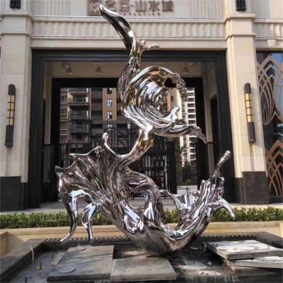 不銹鋼鏡面抽象創(chuàng  )意浪花