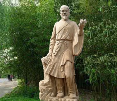 園林景觀(guān)大理石醫學(xué)家李時(shí)珍石雕塑