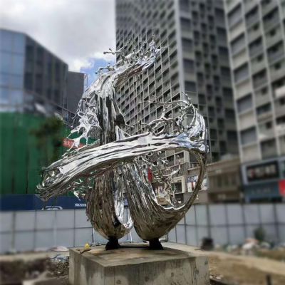 不銹鋼抽象創(chuàng  )意海浪浪花擺件