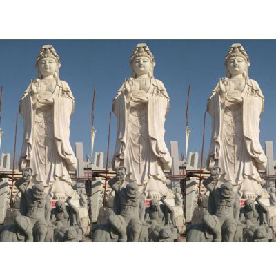 戶(hù)外宗教寺廟大理石石雕滴水觀(guān)音雕塑