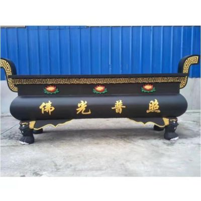寺廟長(cháng)方形祈福納福上香銅香爐
