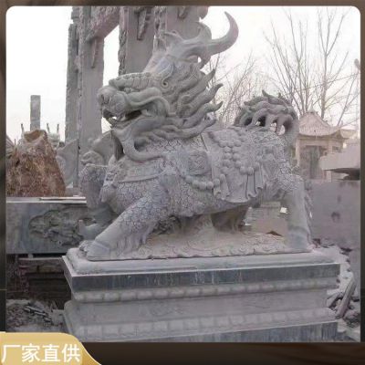 大理石石雕大型麒麟景觀(guān)雕塑
