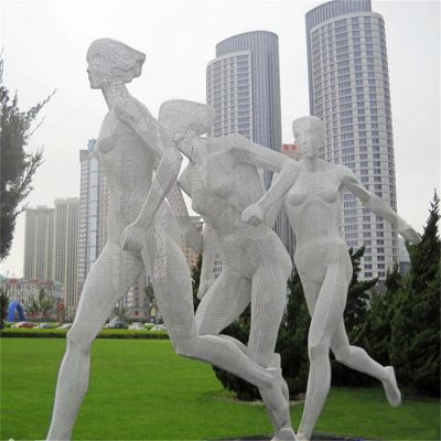 體育館不銹鋼抽象跑步的人物景觀(guān)