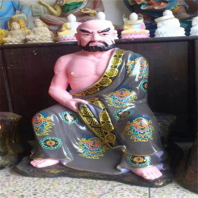 景區玻璃鋼彩繪戶(hù)外寺廟佛像十八羅漢雕塑