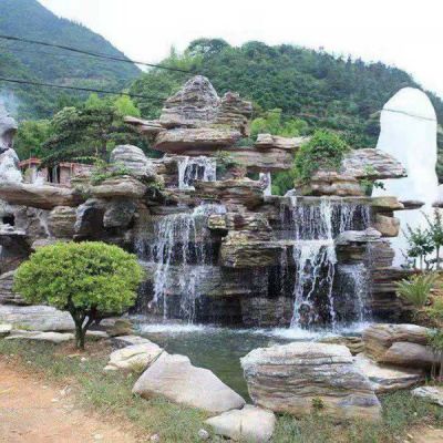 公園小區假山造景噴泉流水景觀(guān)雕塑