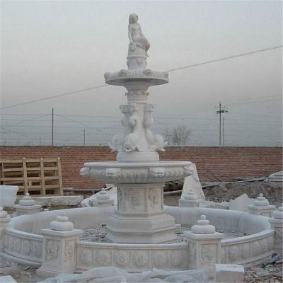 大型噴泉雕塑 石雕流水擺件 別墅噴泉景觀(guān)裝飾 品