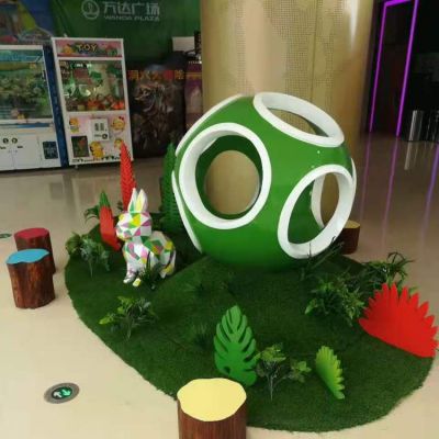 玻璃鋼戶(hù)外園林景觀(guān)玻璃鋼鏤空圓球雕塑