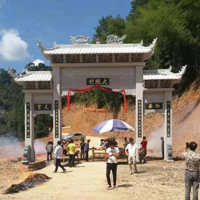 景區大理石石雕景觀(guān)牌坊雕塑