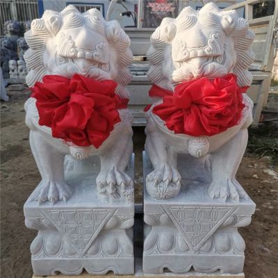 戶(hù)外墓地大型動(dòng)物鎮宅辟邪獅子雕塑