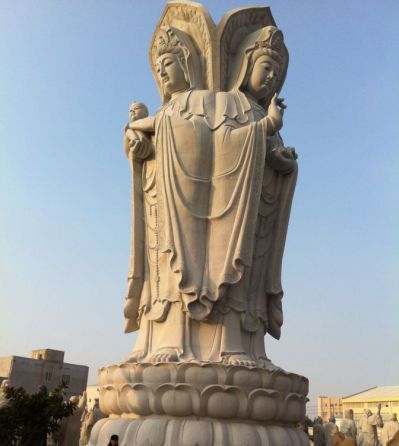 大型大理石園林景觀(guān)觀(guān)音雕塑