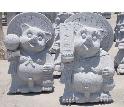 公園商場(chǎng)擺放的兩只創(chuàng  )意玻璃鋼貓雕塑