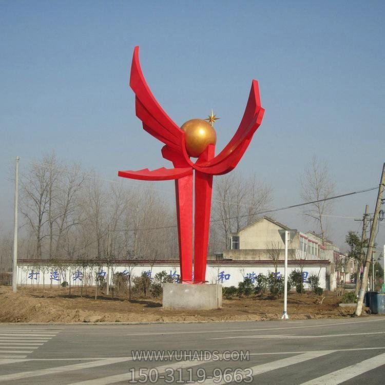 廣場(chǎng)大型不銹鋼創(chuàng  )意景觀(guān)雕塑擺件