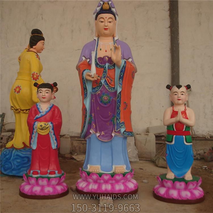 寺廟玻璃鋼彩繪觀(guān)音雕塑
