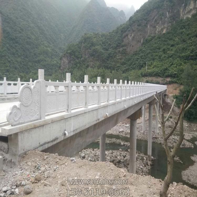 戶(hù)外石橋漢白玉雕刻仿古扶手防護欄桿雕塑